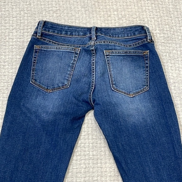 Gap 1969 Sexy Boot Jeans Medium Wash Cropped Frayed Hem Size 26r - Picture 4 of 8